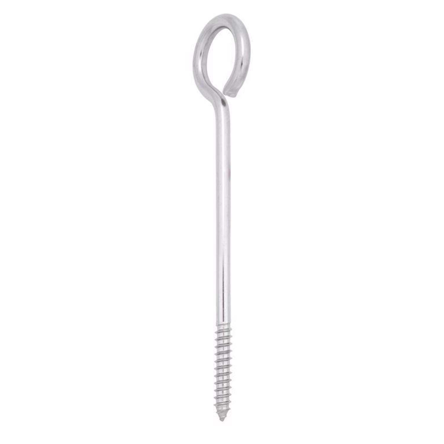 Hampton 3/8 in. X 8 in. L Stainless Stainless Steel Lag Thread Eyebolt