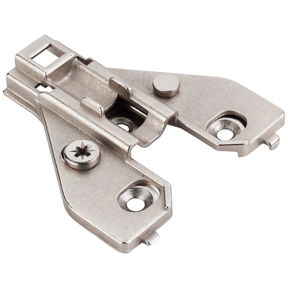 Hardware Resources 600 Series Heavy Duty 3 Mm Cam Adjustable Zinc Die Cast Plate For 700, 725, 900 And 1750 Series Euro Hinges - Polished Nickel