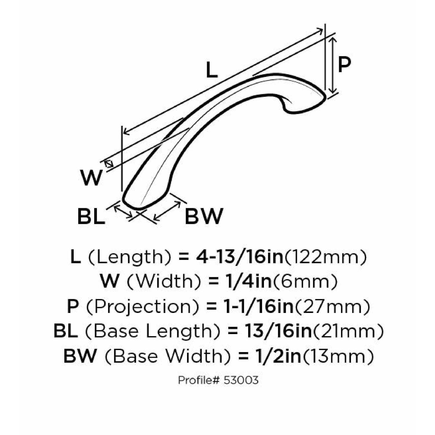 Amerock Allison Cabinet Pull 3-3/4 in. Oil Rubbed Bronze Brown 10 pk