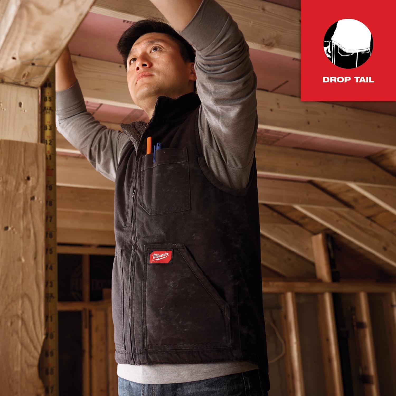 Milwaukee M Sleeveless Men's Mock Neck Work Vest Black
