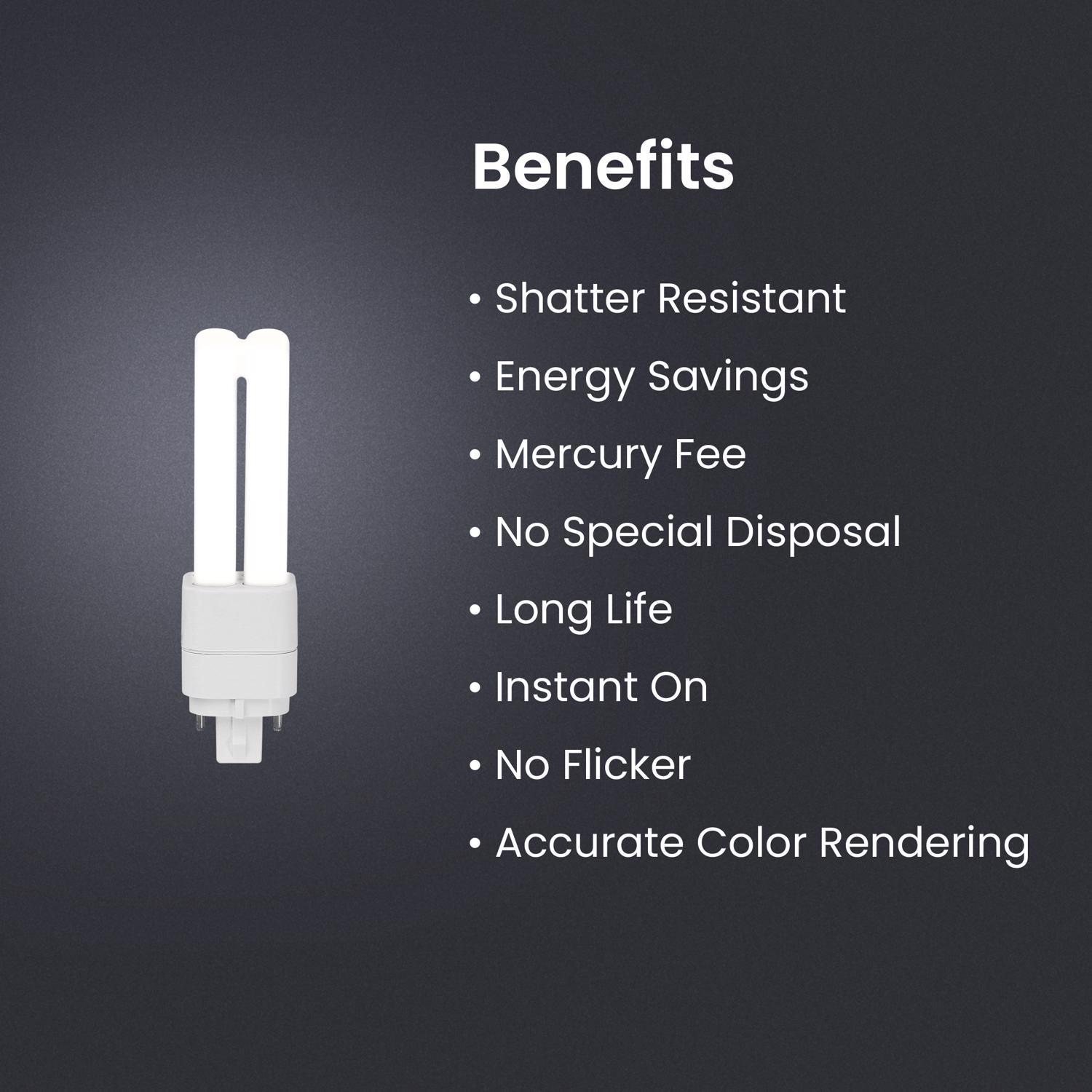 Feit LED Linear PL GX23-2 LED Bulb Cool White 13 Watt Equivalence 1 pk