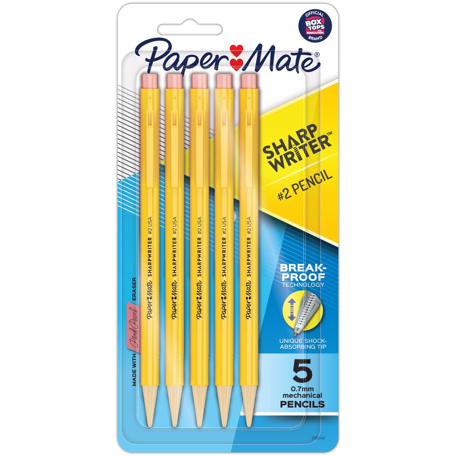 Paper Mate Sharpwriter #2 0.7 Mm Mechanical Pencil 5 Pack