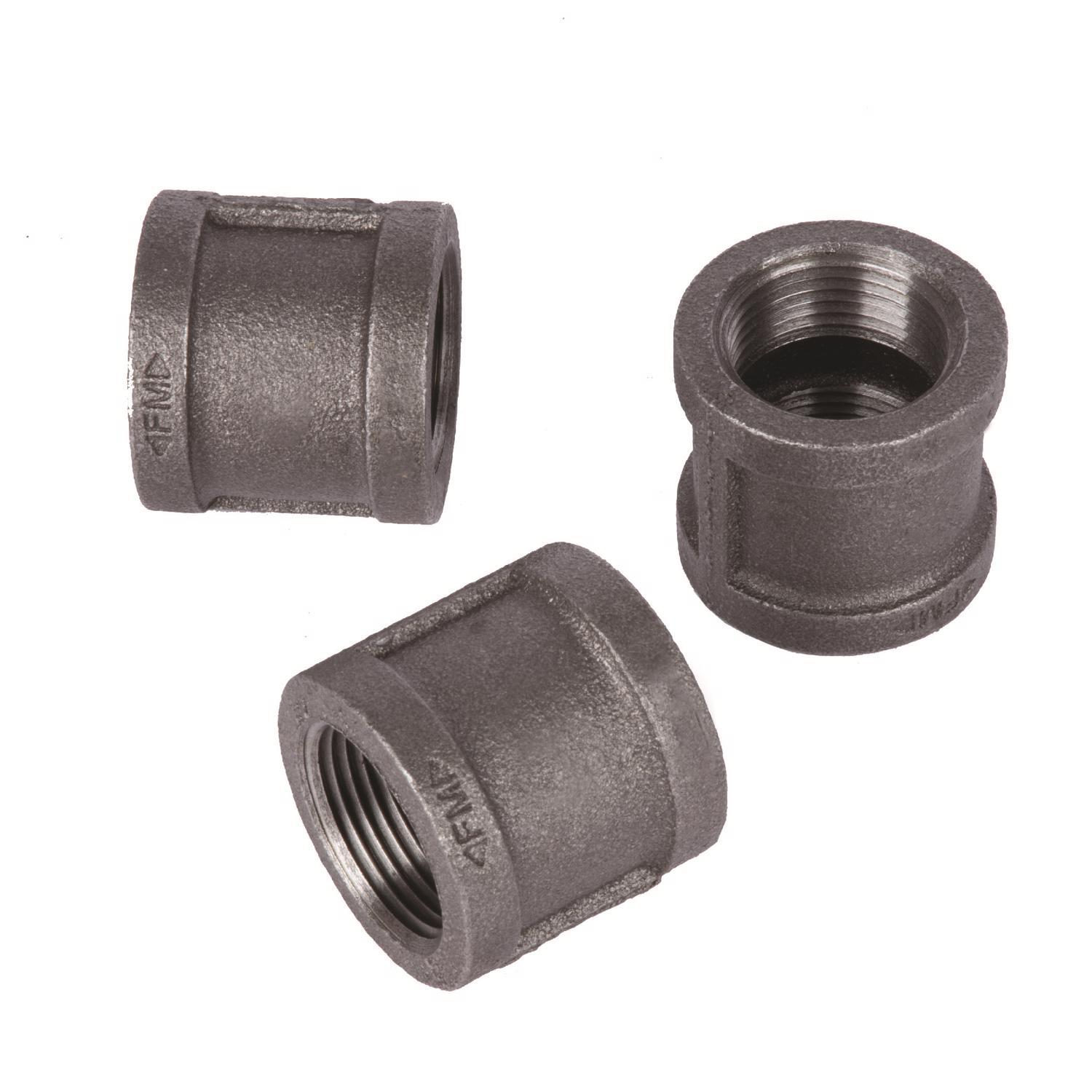 STZ Industries 3/8 in. FIP each X 3/8 in. D FIP Black Malleable Iron Coupling