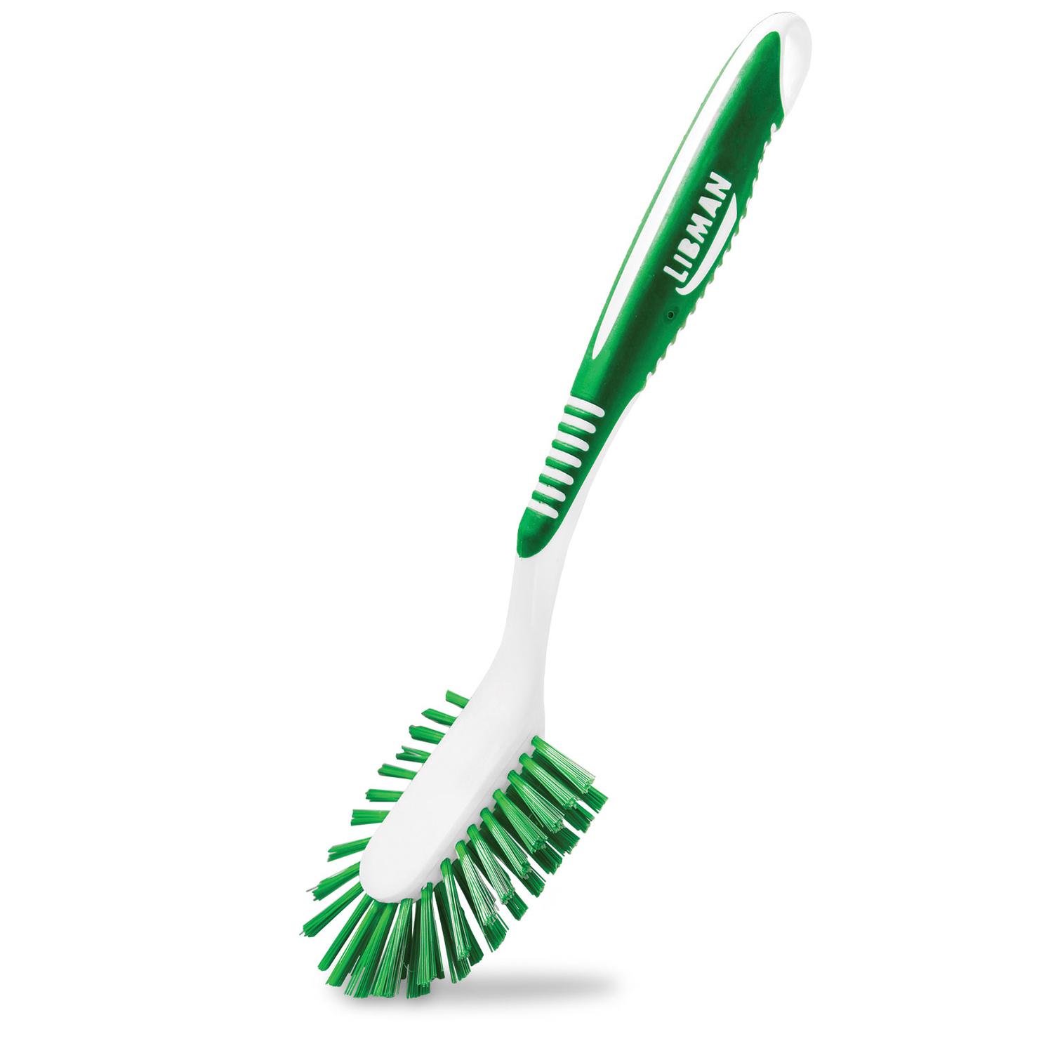 Libman 2.4 in. W Hard Bristle 8 in. Plastic/Rubber Handle Kitchen Brush