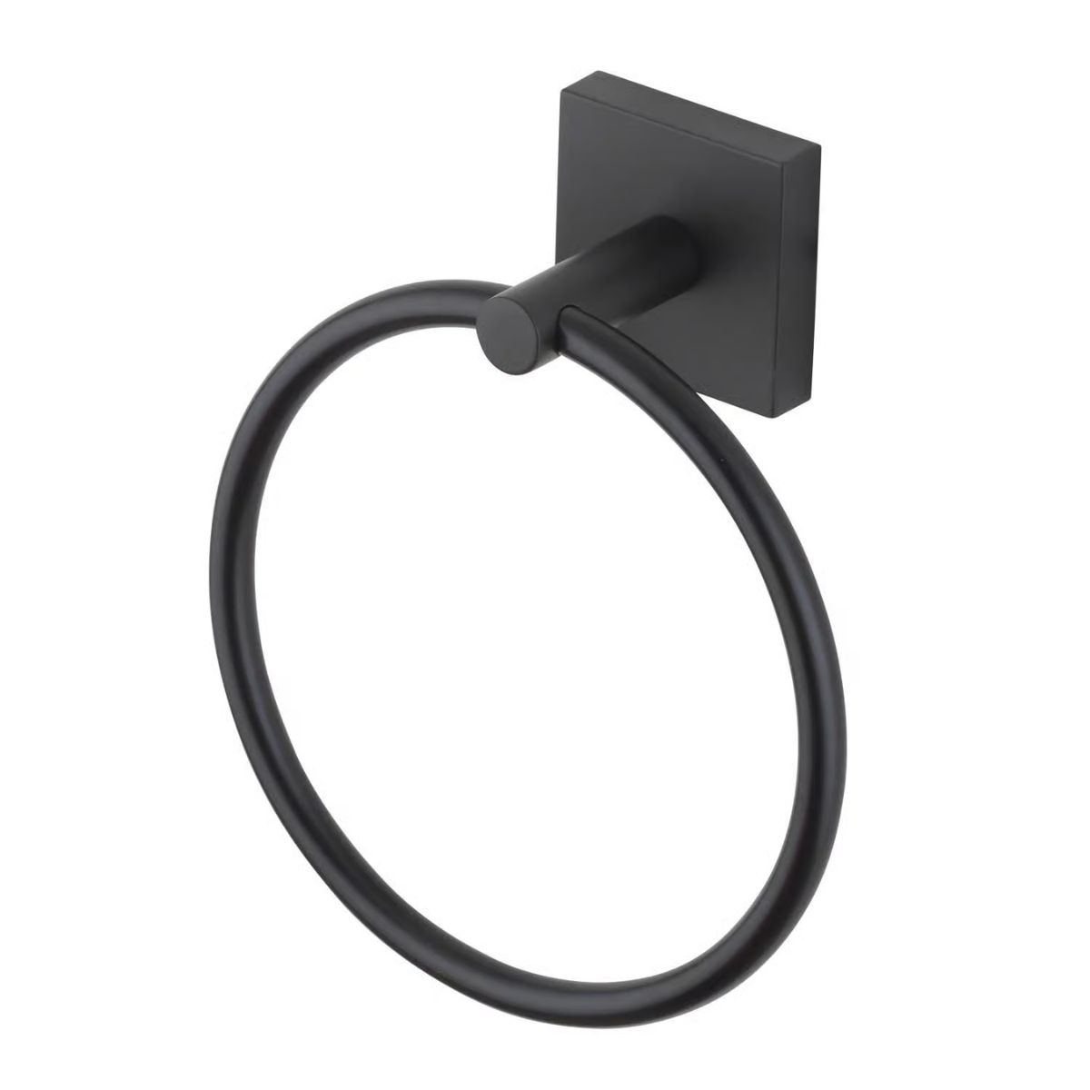 OakBrook Collection Matte Black Towel Ring Die Cast Zinc