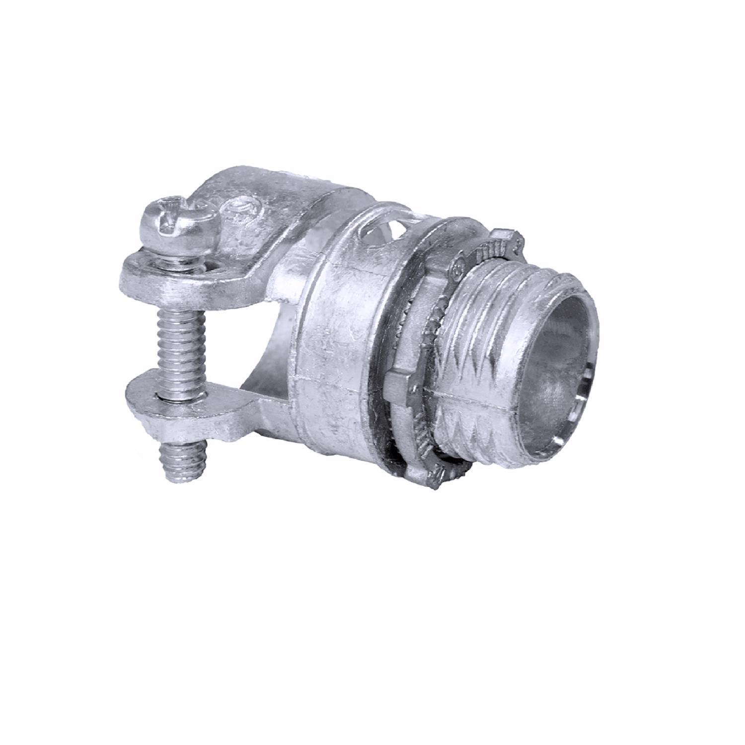 Sigma Engineered Solutions 3/4 in. D Die-Cast Zinc Squeeze Connector For AC, MC or FMC/RWFMC 1 pk