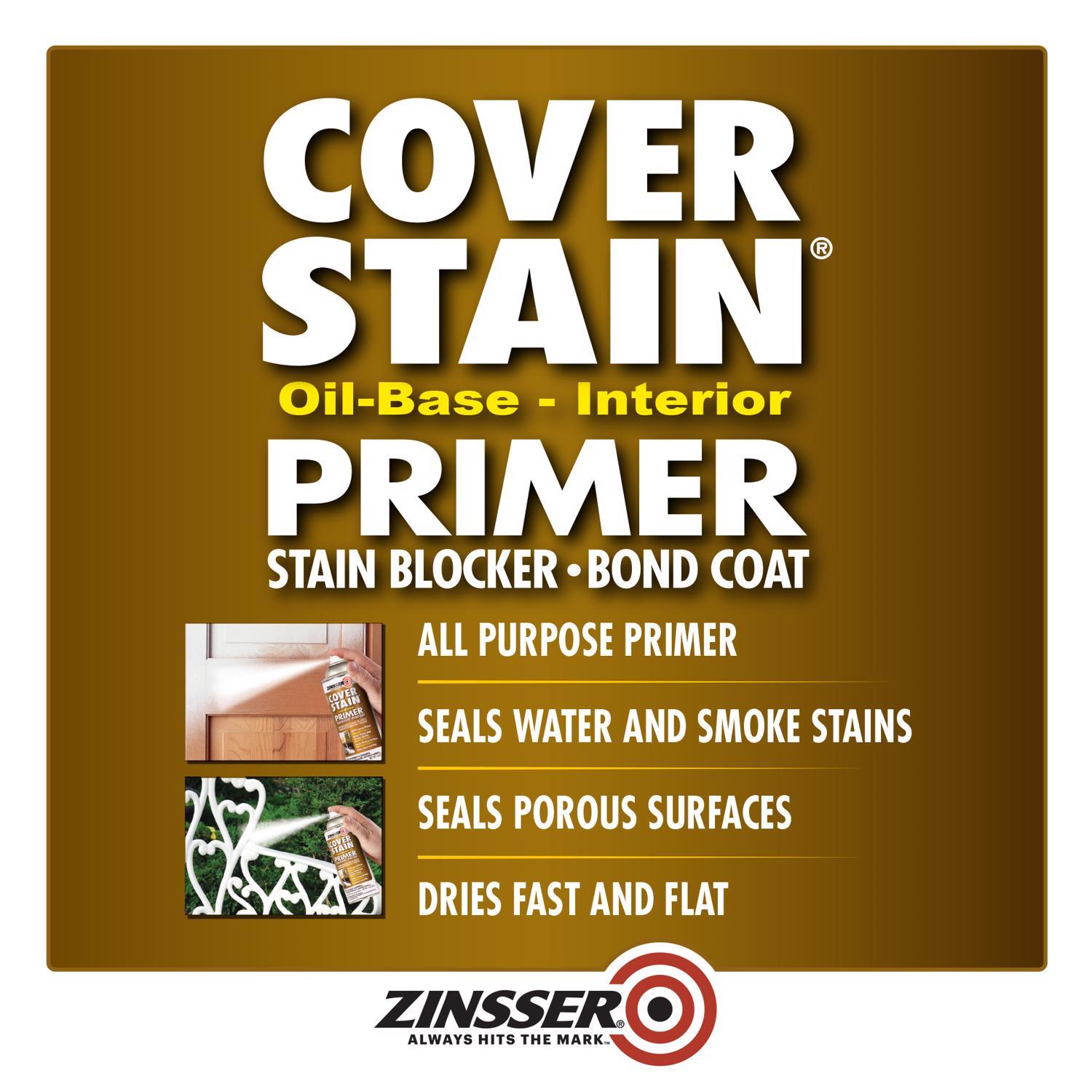Zinsser Cover Stain White Flat OilBased Alkyd Spray Primer and Sealer