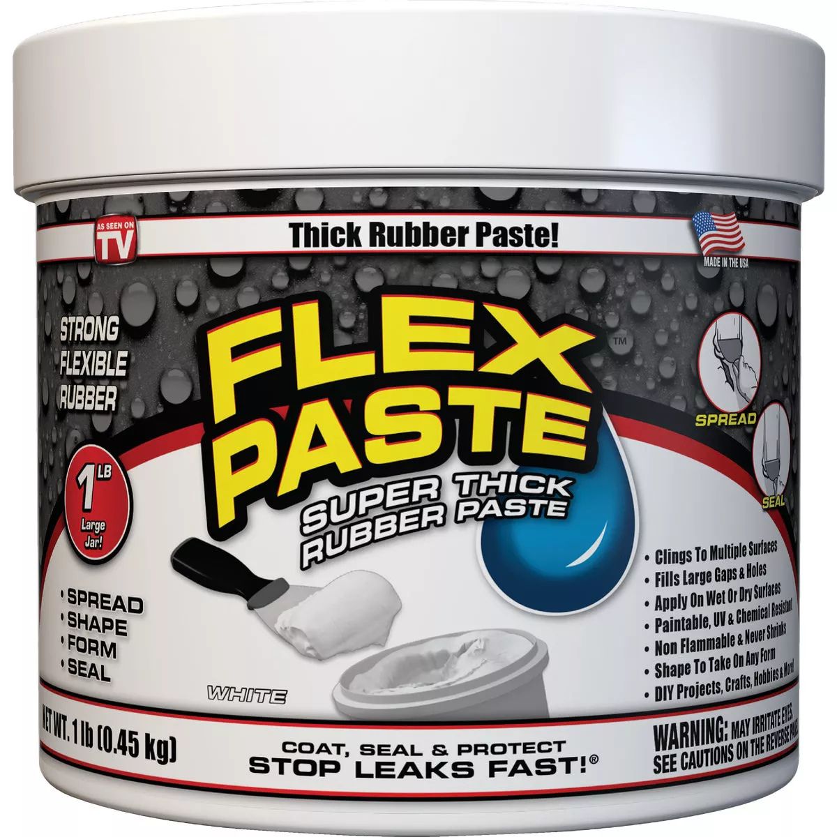 Flex Paste 1 Lb. Rubber Sealant White
