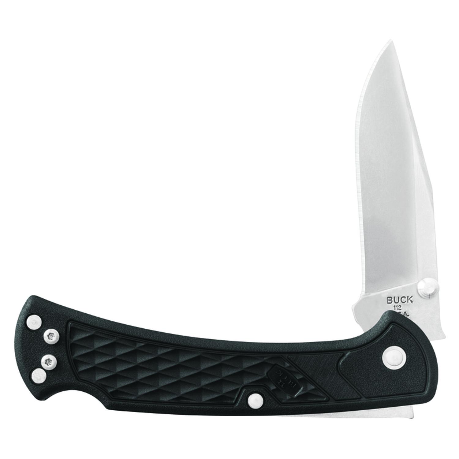 Buck Knives 112 Ranger Slim Select Black 420 HC Stainless Steel > 6 in. Folding Knife