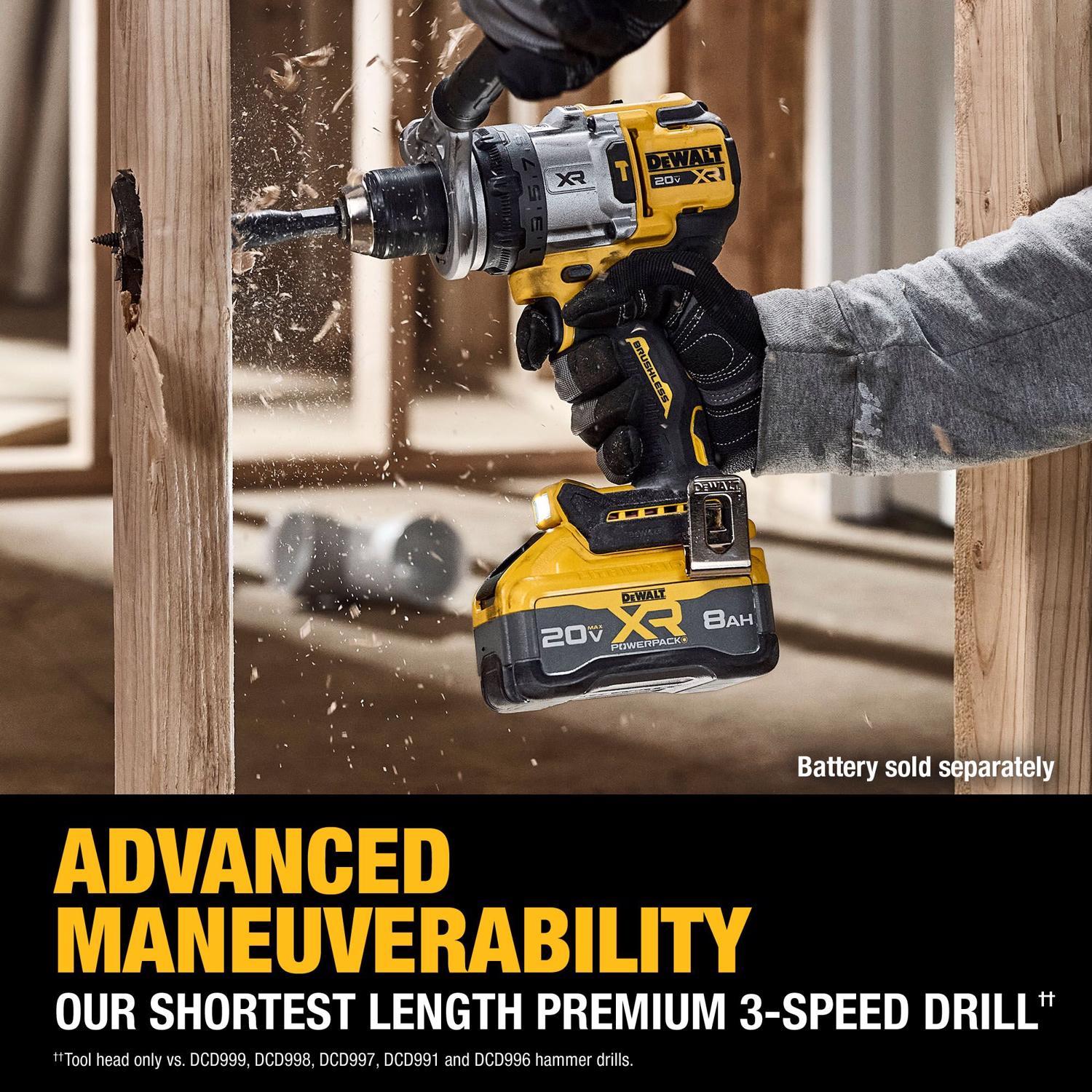 DEWALT 20V MAX XR 1/2 in. Brushless Cordless Hammer Drill Tool Only