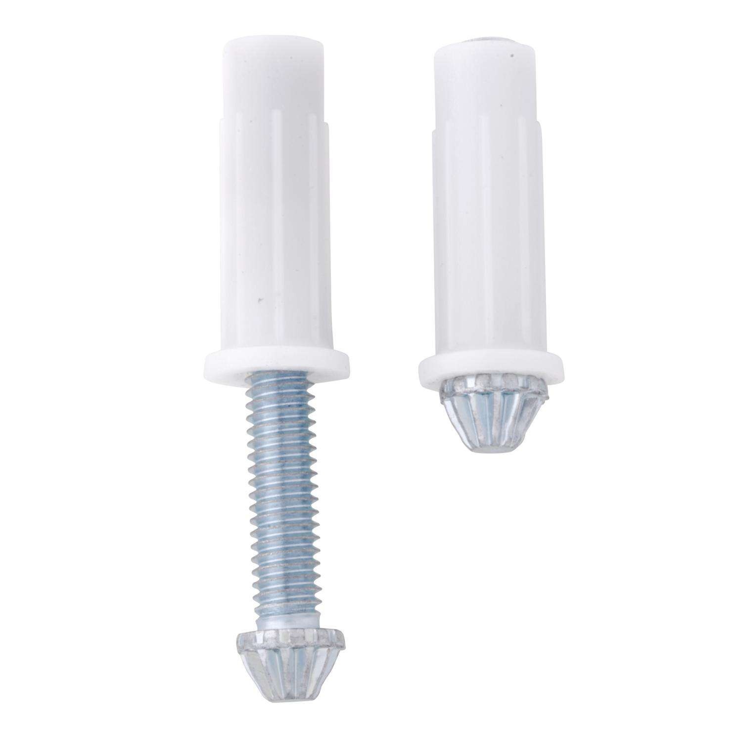 Ace 7/16 in. D Silver/White Plastic/Steel Bi-fold Door Pivot 2 pc