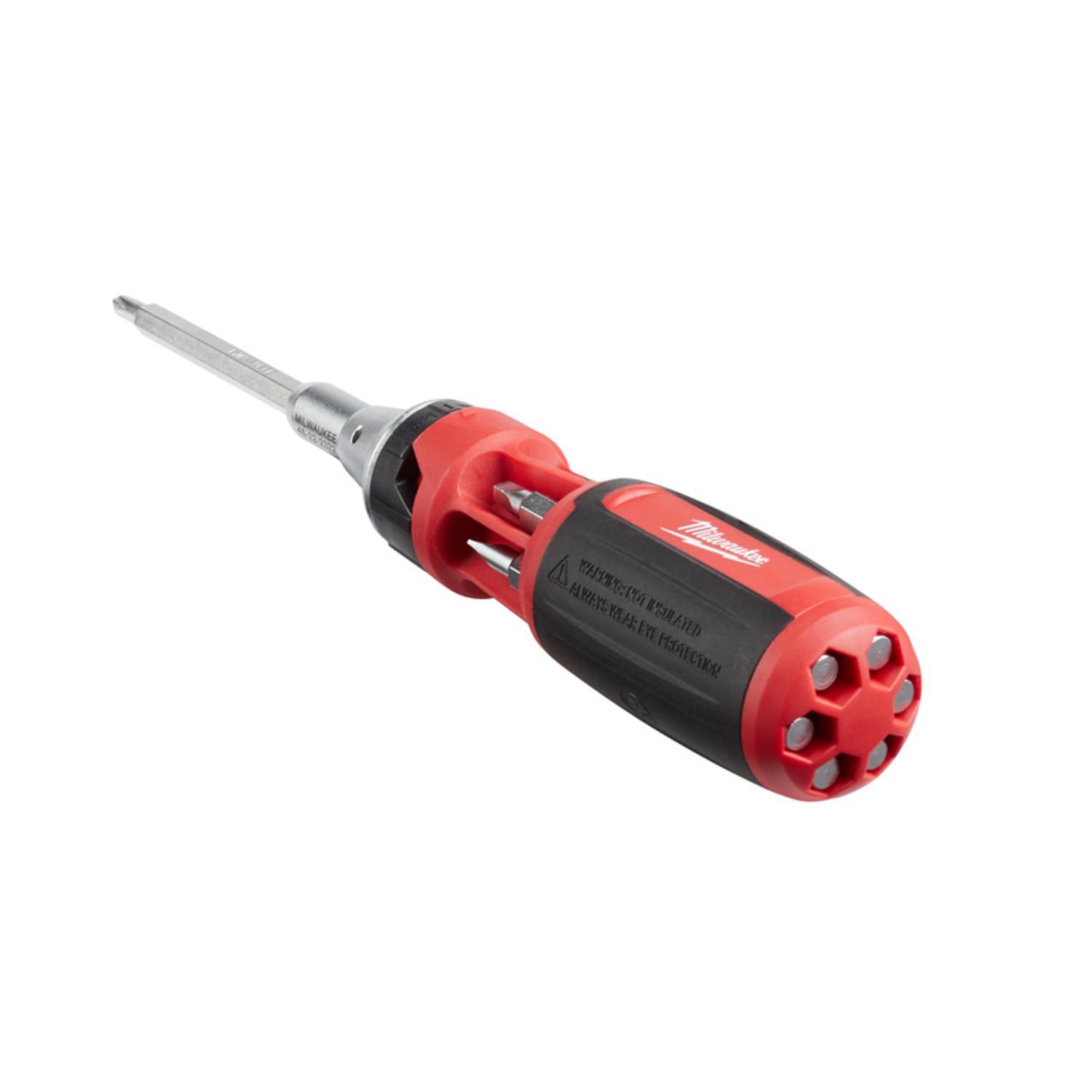Milwaukee 9-in-1 Ratcheting Multi-Bit Driver 9.09 in. 8 pc