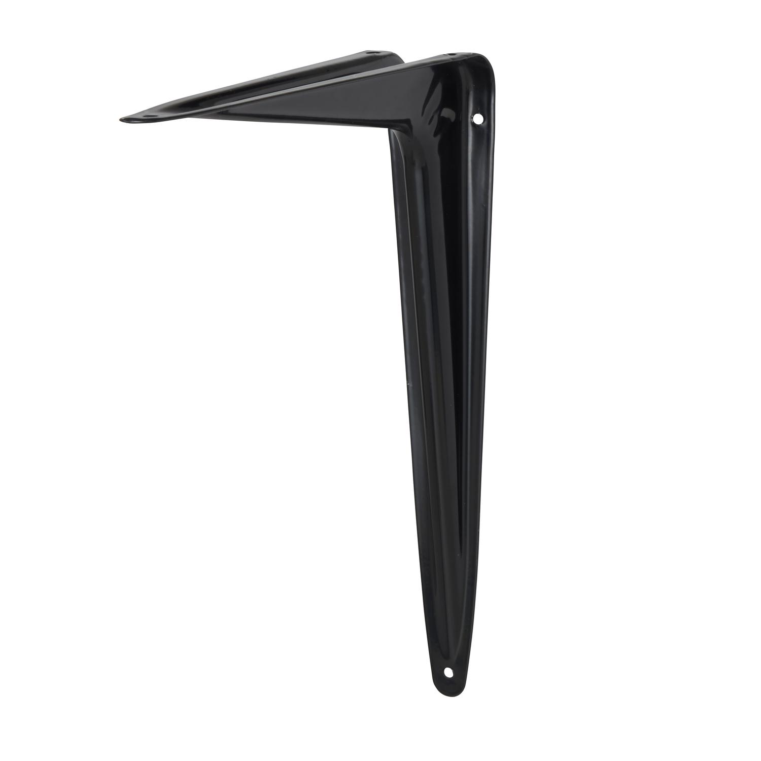 Hampton Black Steel Shelf Support 18 Ga. 10 in. L 100 lb