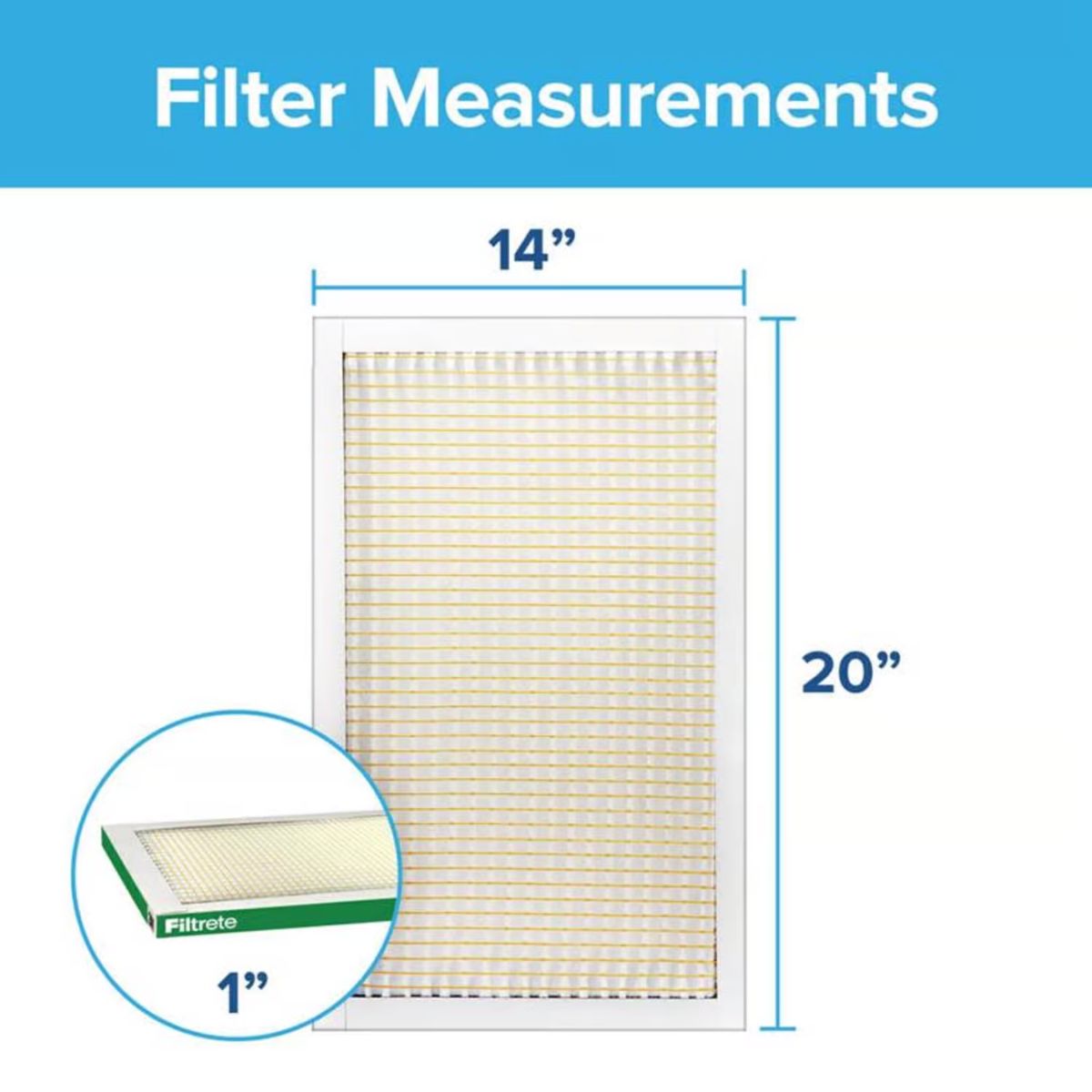 Filtrete 14 in. W x 20 in. H x 1 in. Polypropylene 700 MPR Pleated Air Filter 1 Pack
