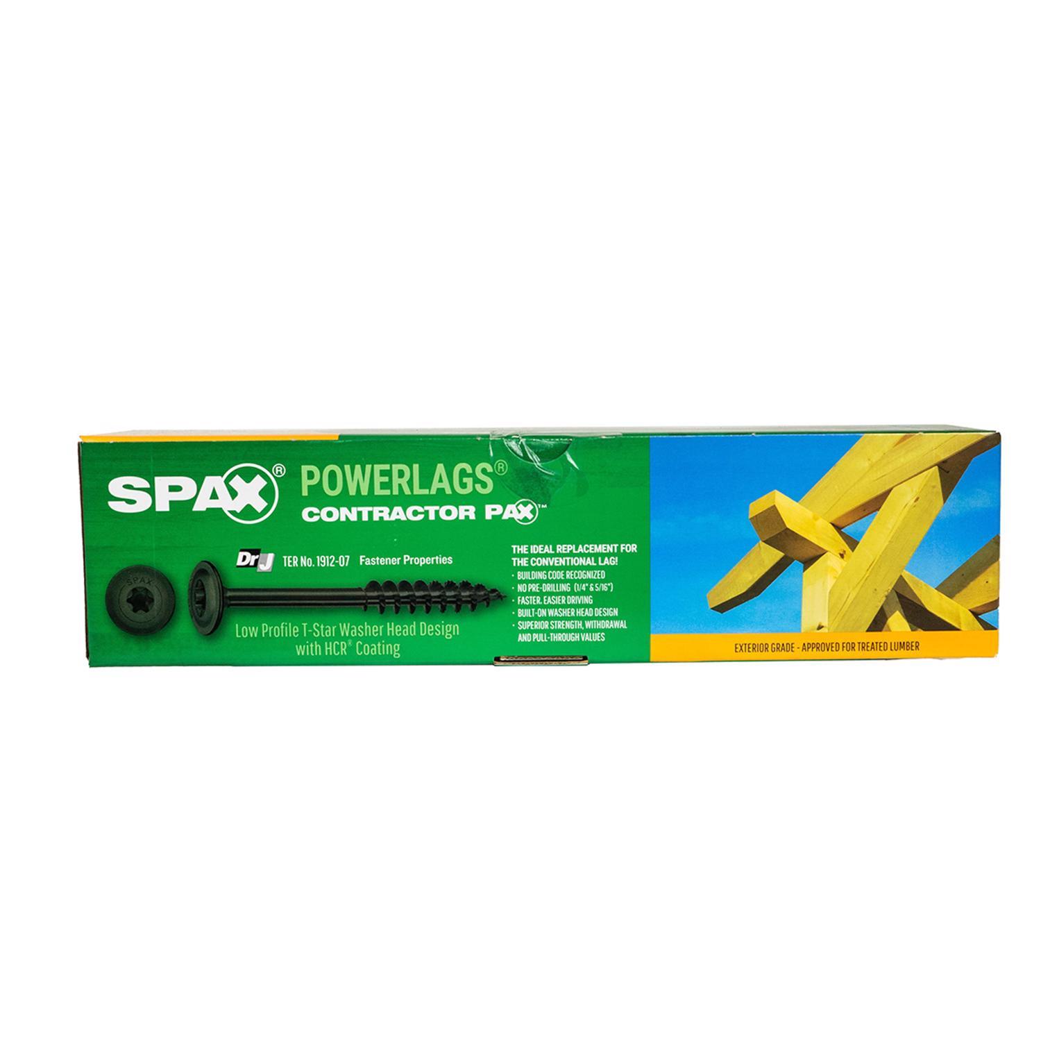 SPAX PowerLags 5/16 in. in. X 8 in. L T-40 Washer Head Serrated Structural Screws