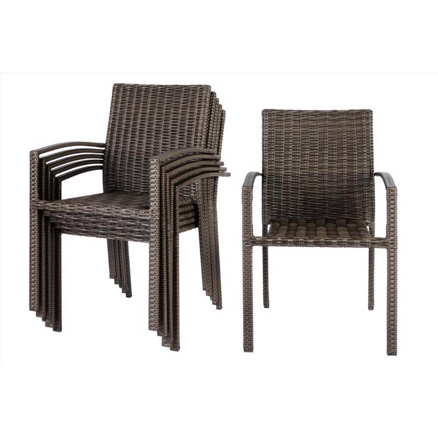 Living Accents Brown Steel Frame Woven Chair Brown