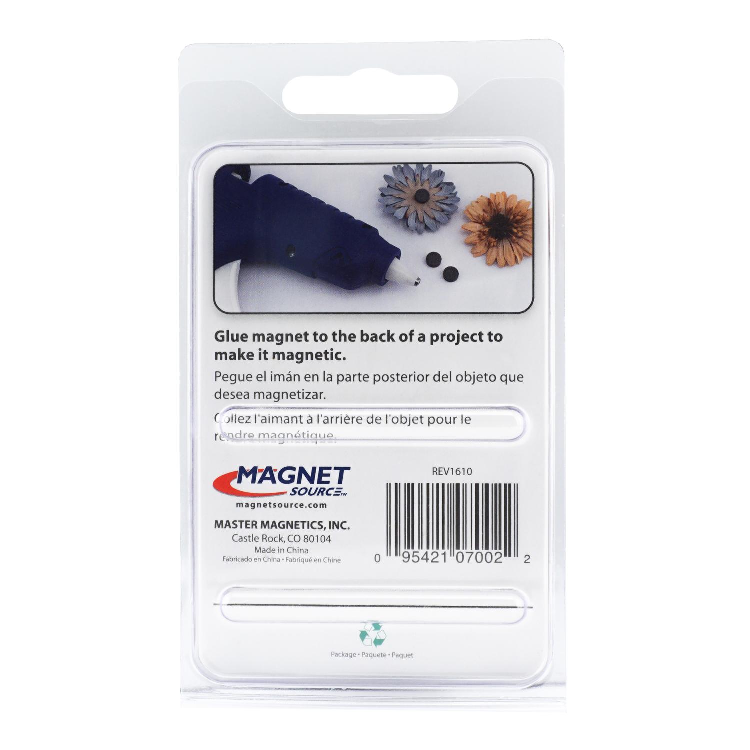 Magnet Source .187 in. L X .5 in. W Black Disc Magnets 0.5 lb. pull 10 pc