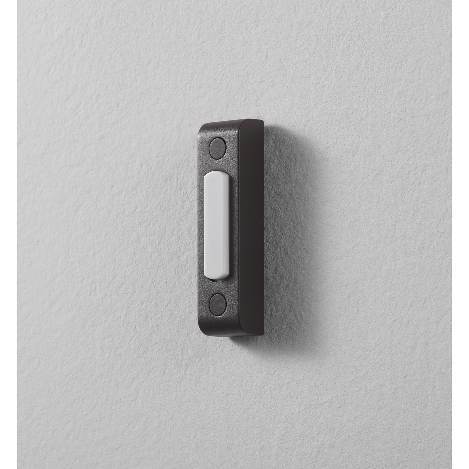 Heath Zenith Oil Rubbed Bronze Brown Metal Wired Pushbutton Doorbell