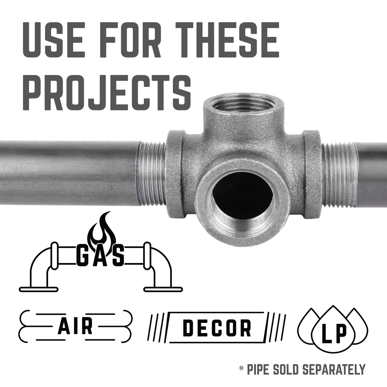 STZ Industries 1/2 in. FIP each X 1/2 in. D FIP 1/2 in. D FIP Black