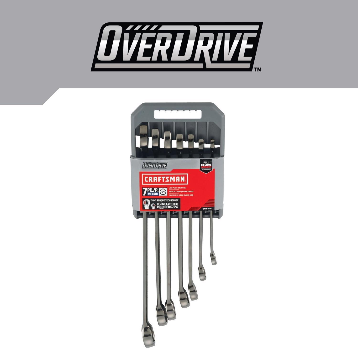 CRAFTSMAN OVERDRIVE 6 Point SAE Wrench Set 7 pc