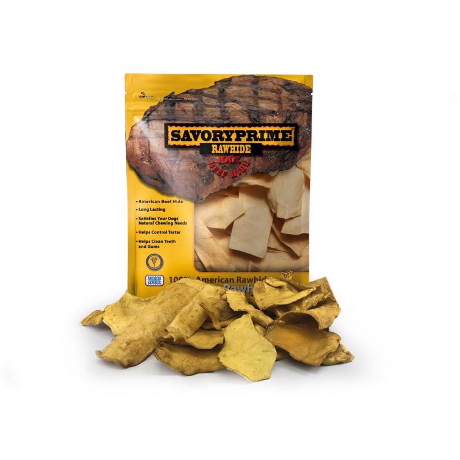 Savory Prime Chicken Flavor All Size Dogs All Ages Rawhide Chips Beef Rawhide 6 in. L 1 pk