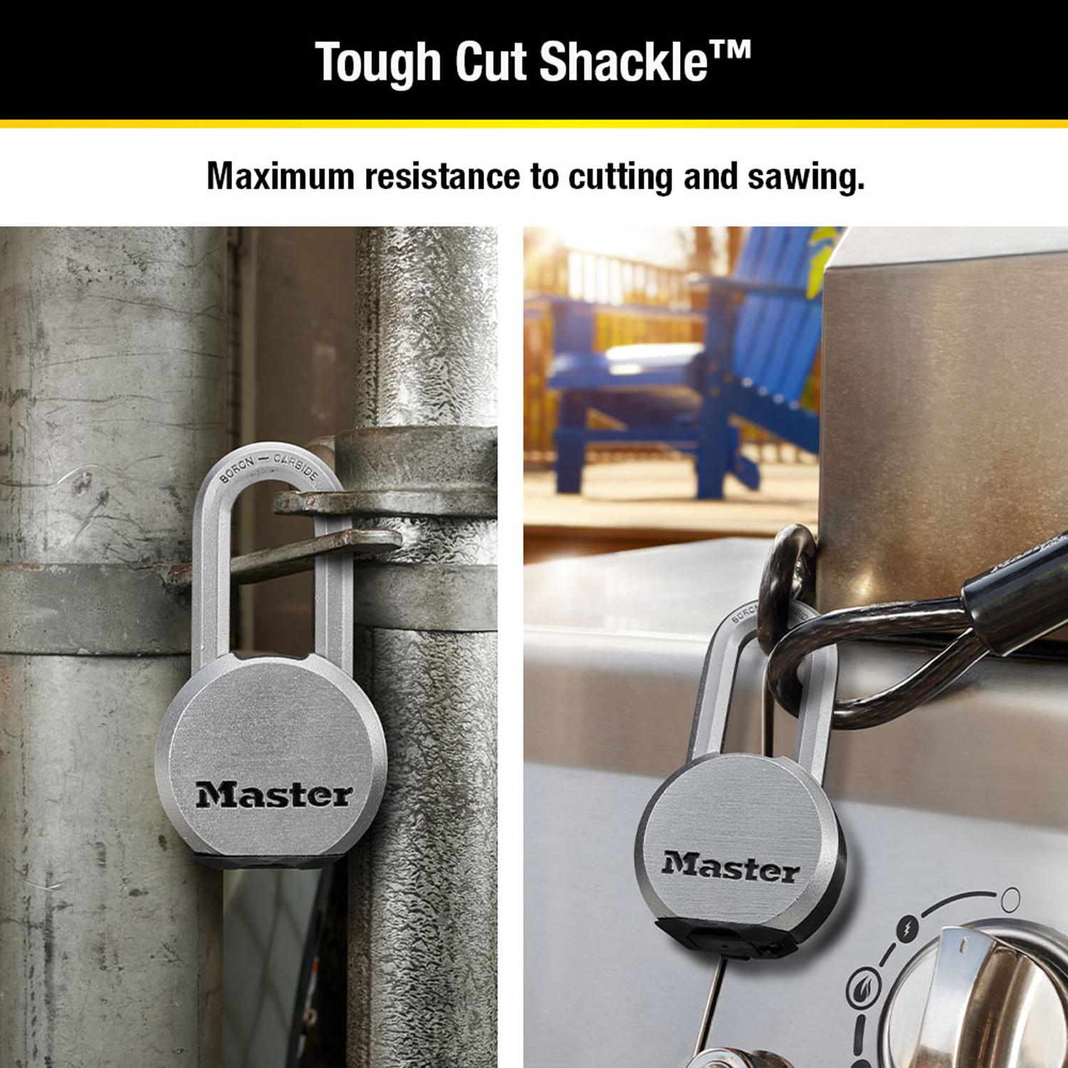 Master Lock 4-45/64 in. H X 1-19/64 in. W X 2-1/2 in. L Steel Ball Bearing Locking Weather-Resistant