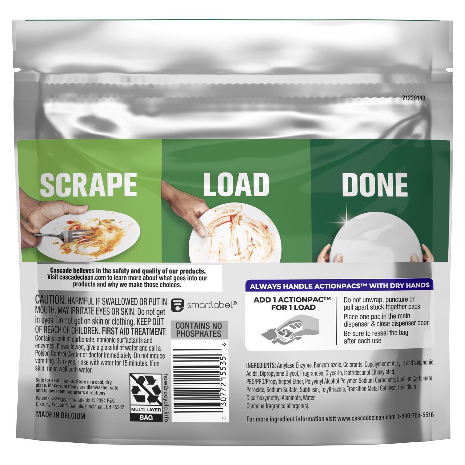 Cascade Platinum Fresh Scent Pods Dishwasher Detergent 6.4 oz. 1 Pack