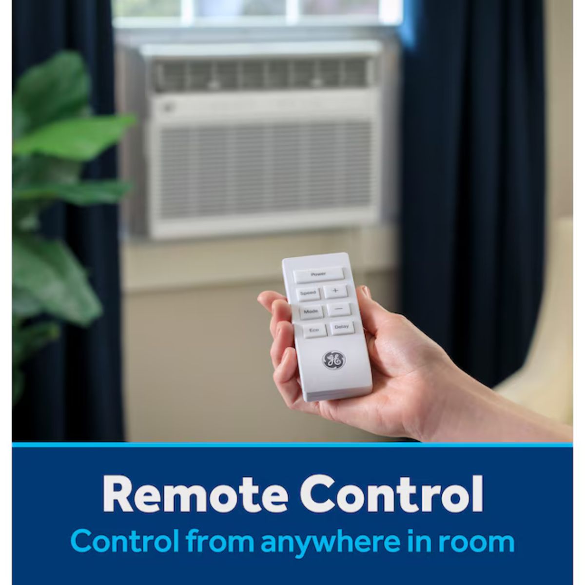 GE Large Room Window Air Conditioner with Heater, Remote Included ( 115-Volt, 11000-BTU )