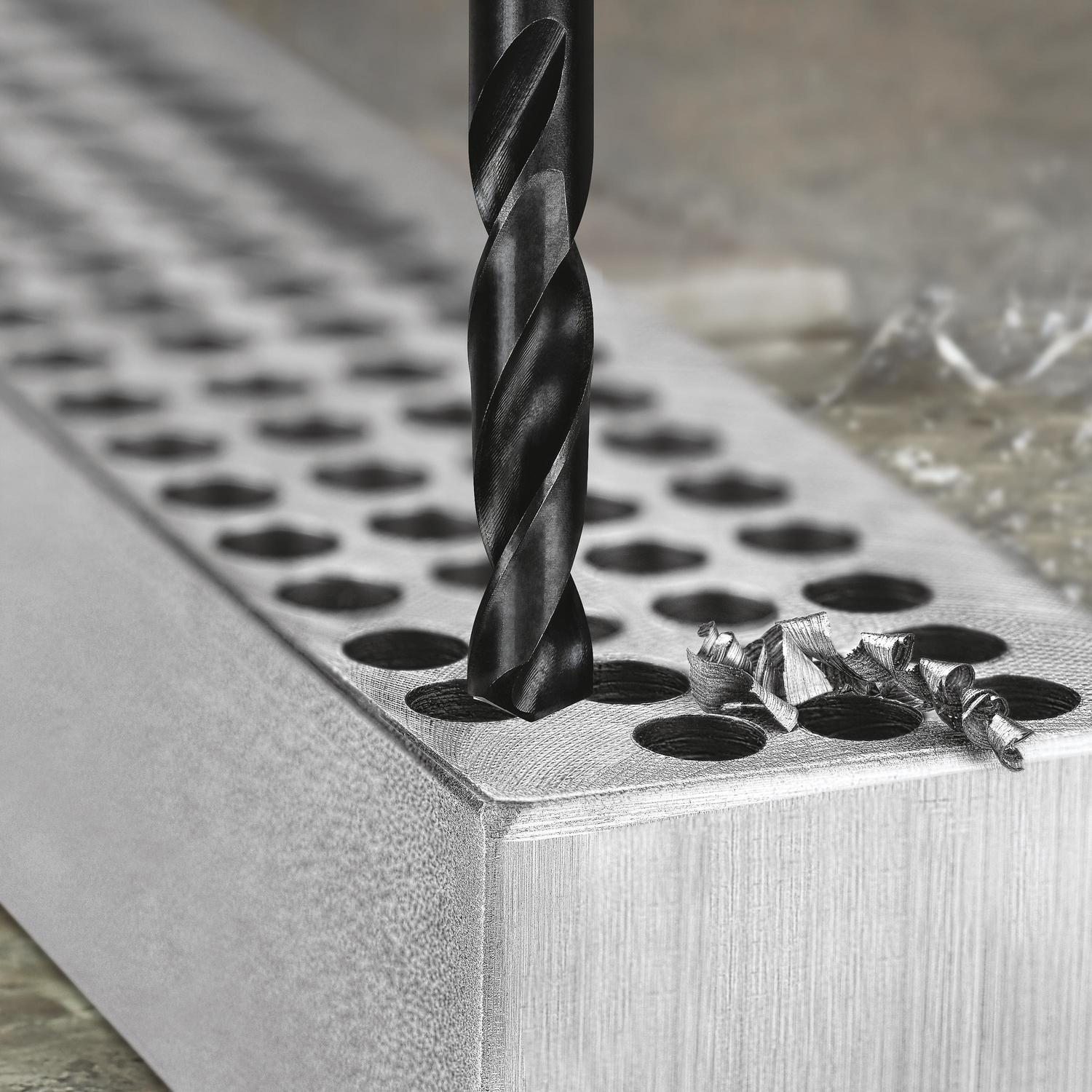 DeWalt Black & Gold 3/8 in. X 5 in. L High Speed Steel Split Point Drill Bit Round Shank 1 pc