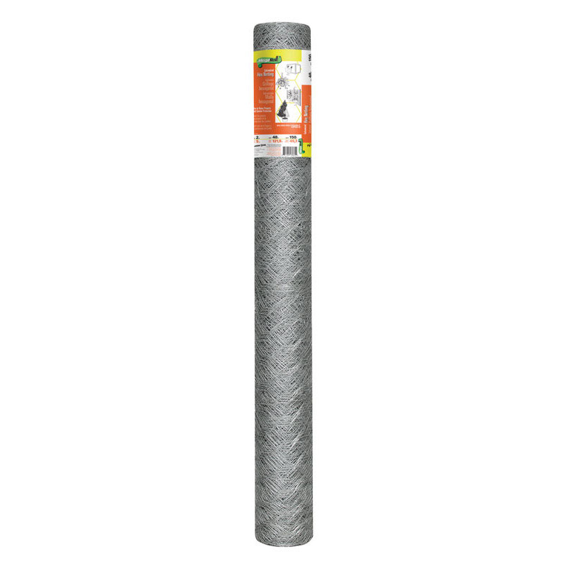 Garden Zone Poultry Netting 48in. H x 150' L 20 Ga. Silver Gray