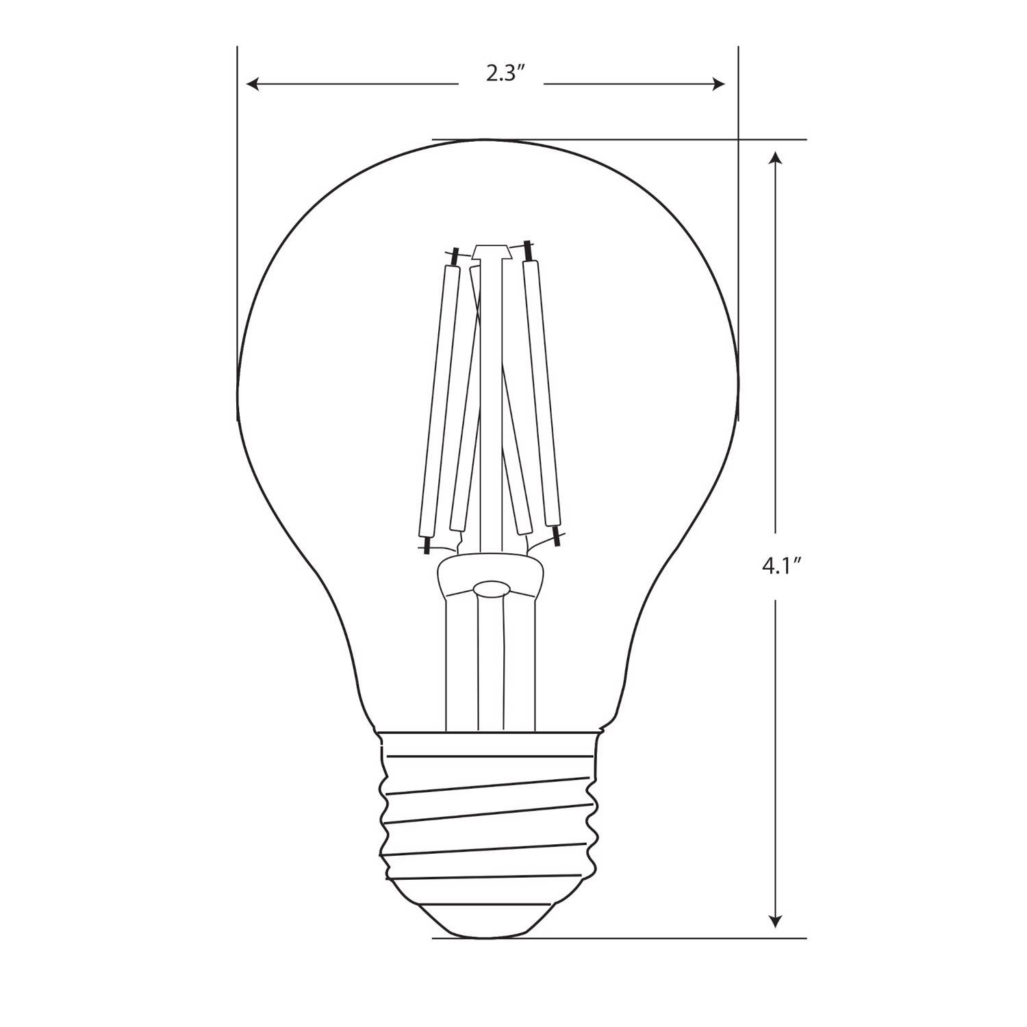 Feit A19 E26 (Medium) Filament LED Bulb Smoke Daylight 25 Watt Equivalence 1 pk