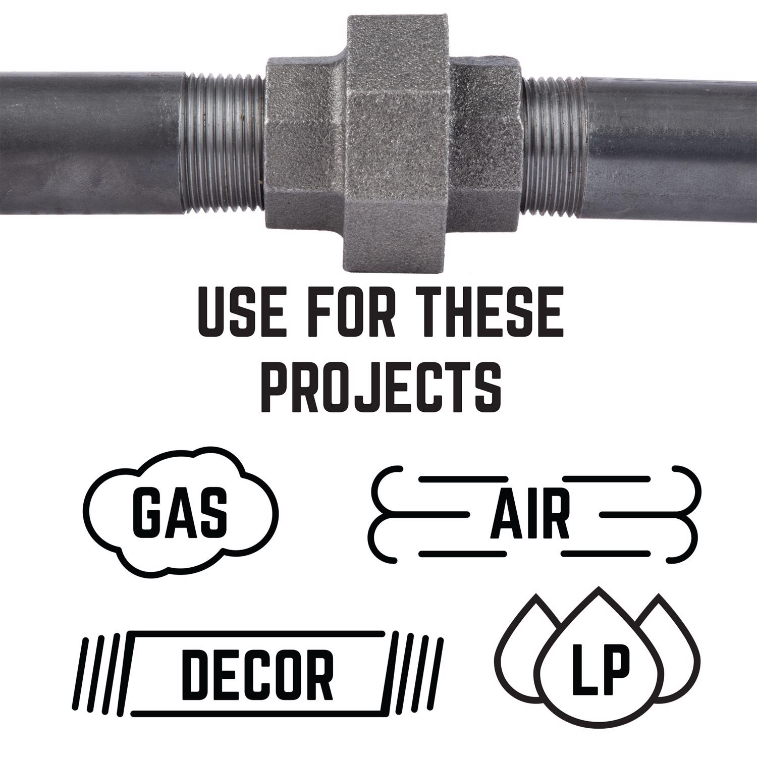 STZ Industries 3/4 in. FIP each X 3/4 in. D FIP Black Malleable Iron Union