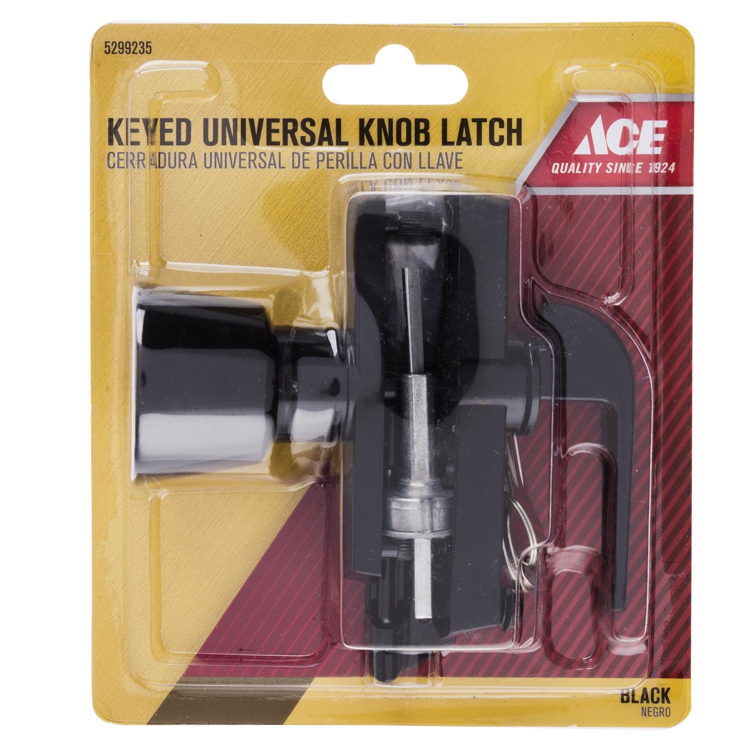 Ace Assorted Steel Keyed Universal Knob Latch 1 pk