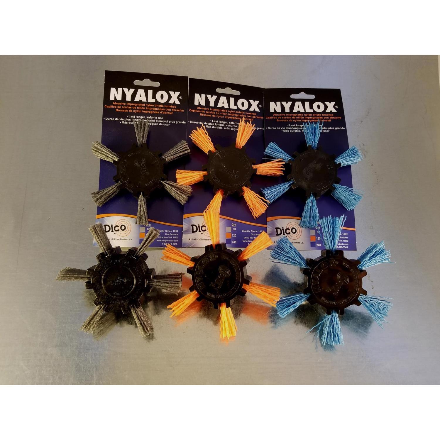 Dico Nyalox 4 in. D X 1/4 in. Aluminum Oxide Wheel Brush Mandrel Mounted Flap Brush 240 Grit 1 pc