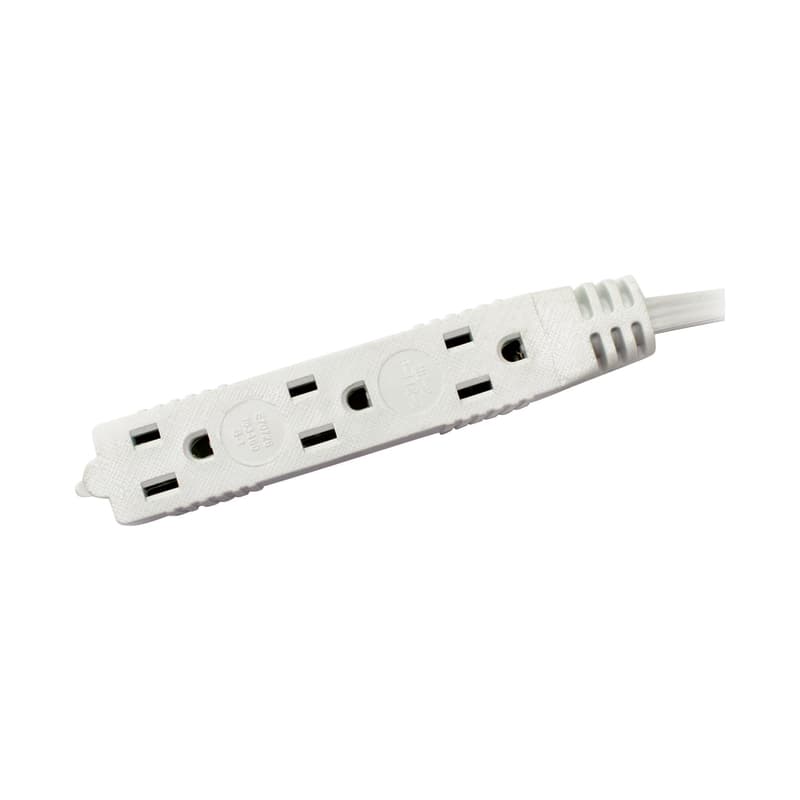 Ace Indoor 6 ft. L White Extension Cord 16/3 SPT-3