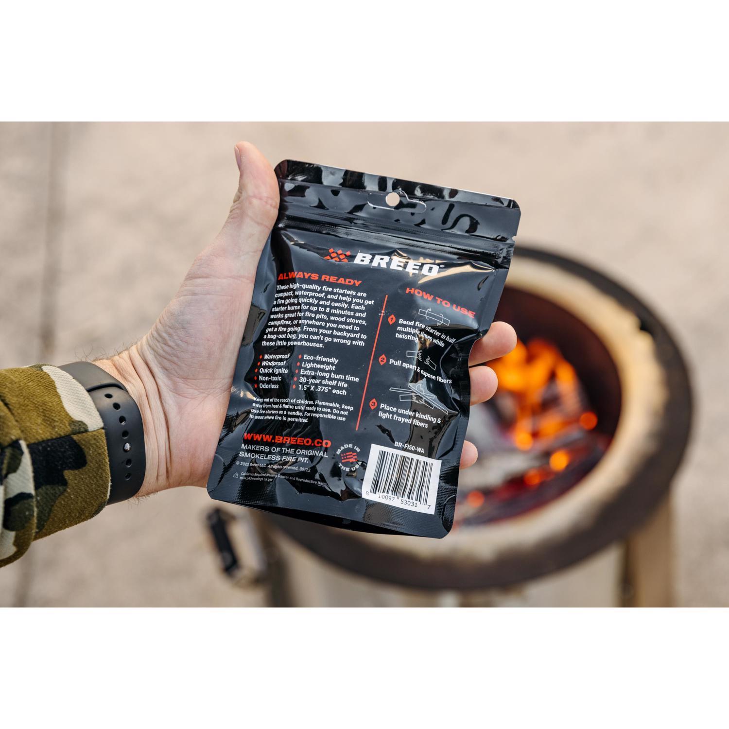 Breeo Waterproof Firestarters Cotton Fire Starter 8 min 50 pc