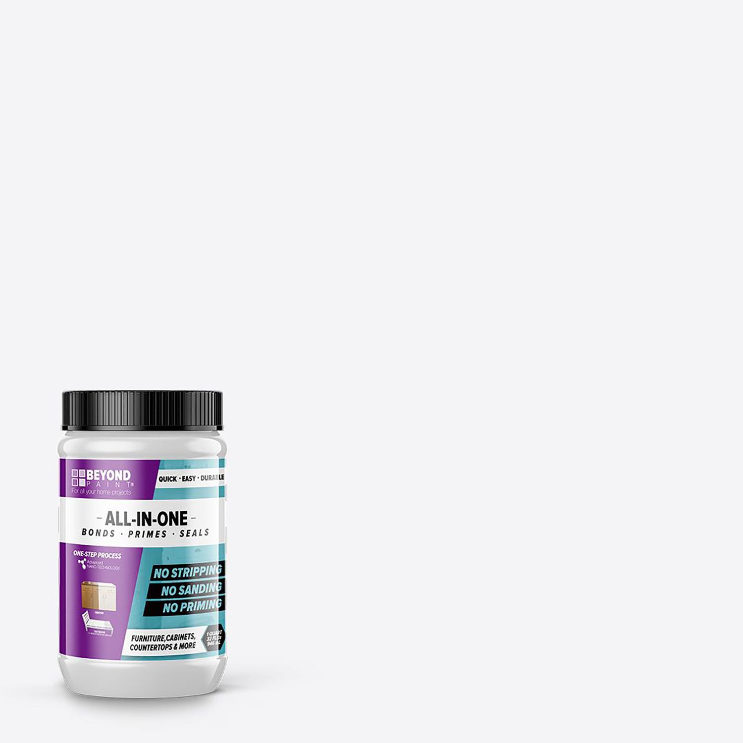 Beyond Paint Matte Bright White Water-Based Paint Exterior and Interior 1 qt