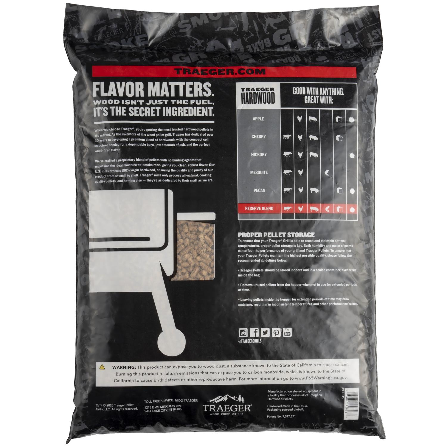 Traeger Reserve Hardwood Pellets All Natural Apple/Cherry 20 lb