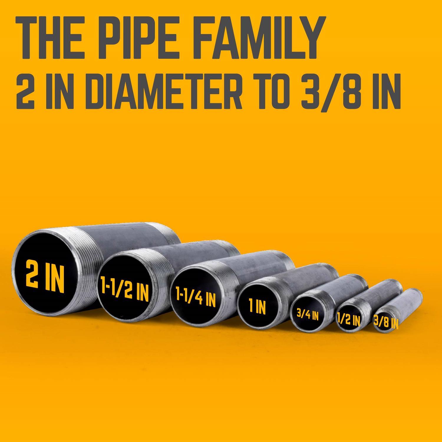 STZ Industries 1-1/4 in. MIP each X 1-1/4 in. D MIP Black Steel 4 in. L Nipple