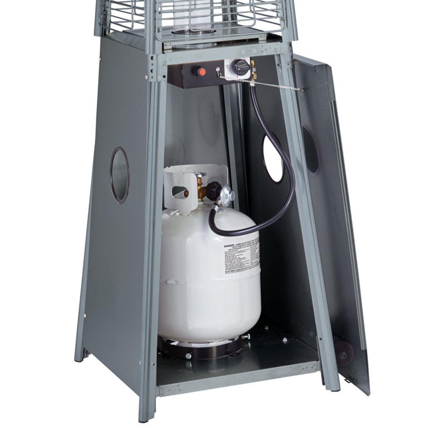 Living Accents 40000 BTU Propane Stainless Steel Pyramid Patio Heater 500 sq ft
