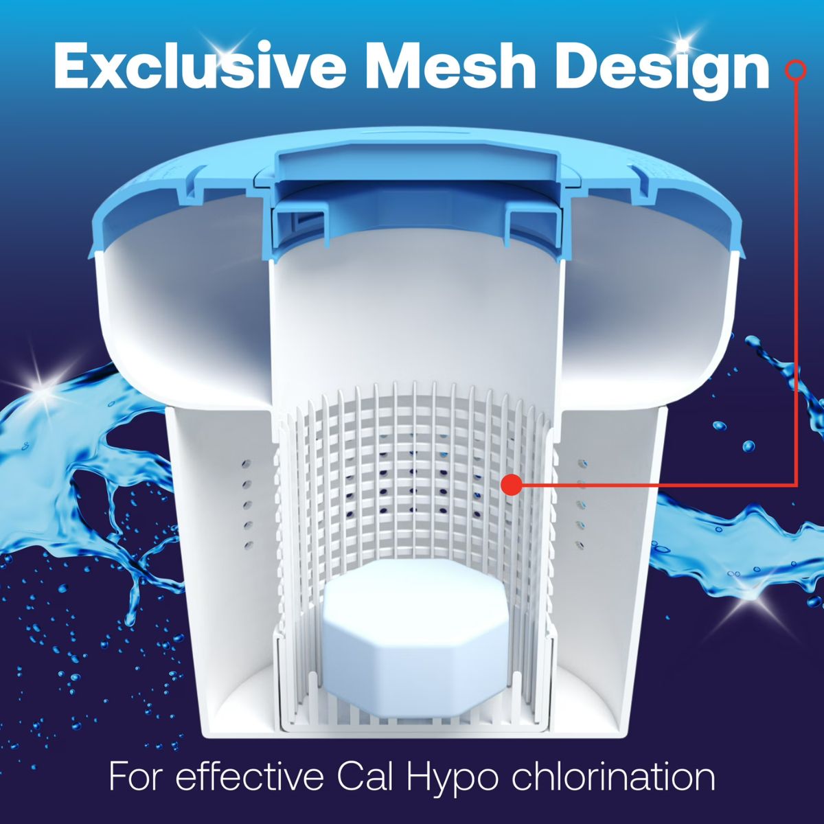 HTH Brilliance Chlorine Floater for Pools - Holds 4 Brilliance Tabs or 5 Standard 3-in. Tablets