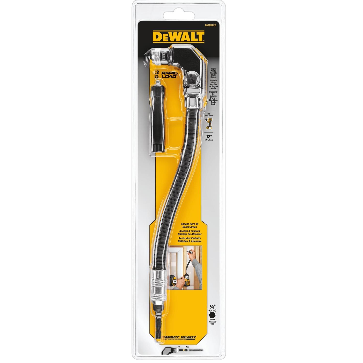 DeWalt 12 in. Right Angle Flex Shaft 1/4 in. Quick-Change Hex Shank 1 pc