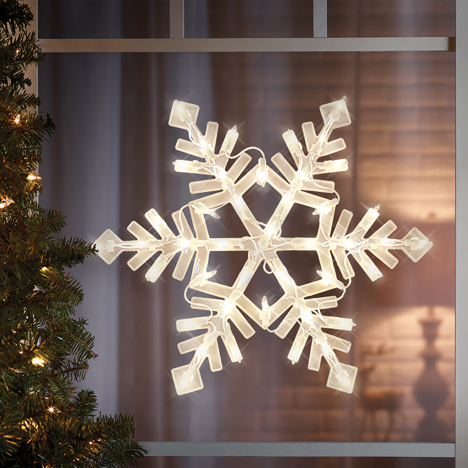 Impact Innovations 17 in. Snowflake Silhouette Hanging Decor
