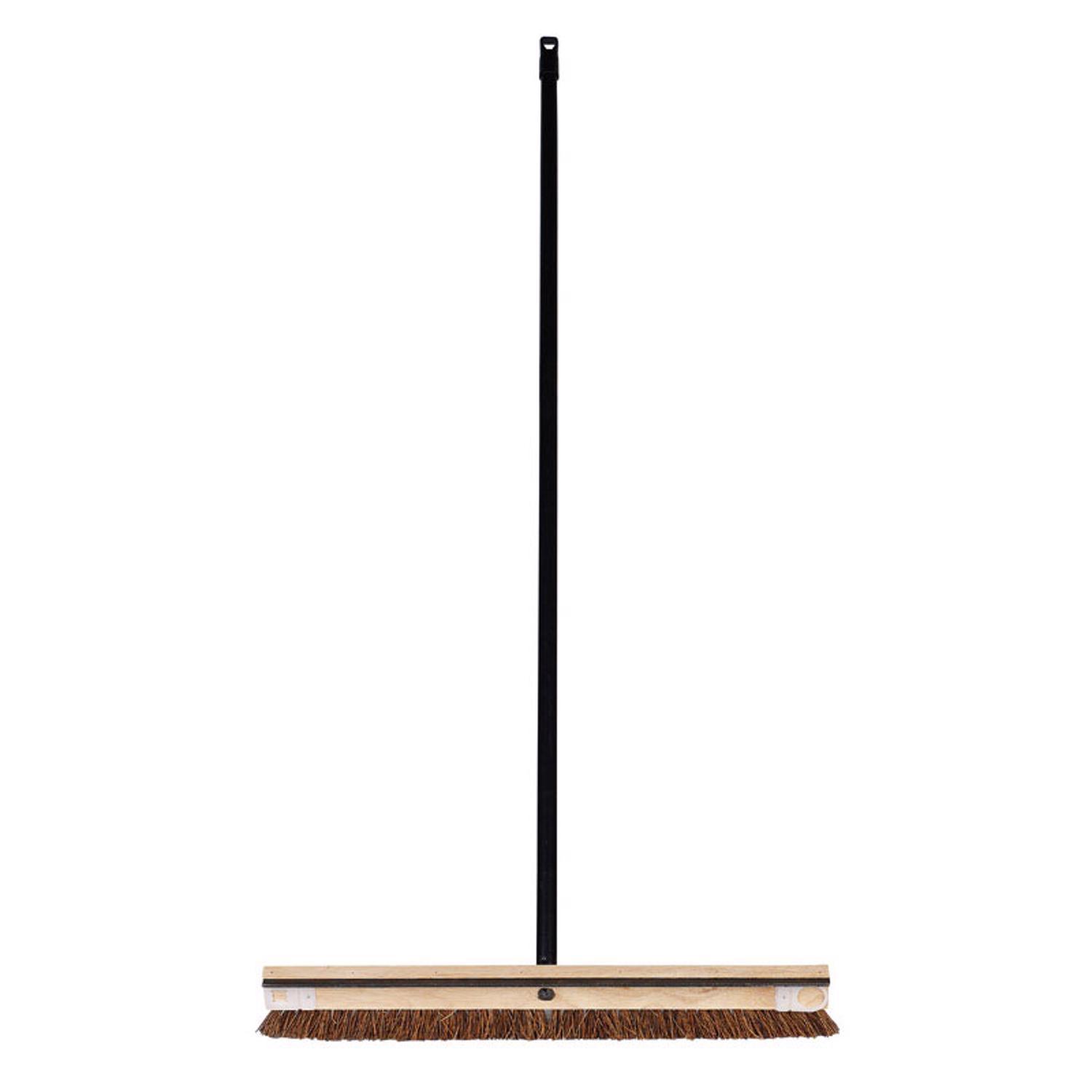 DQB 24 in. W Hard Bristle 54 in. Wood Handle Brush
