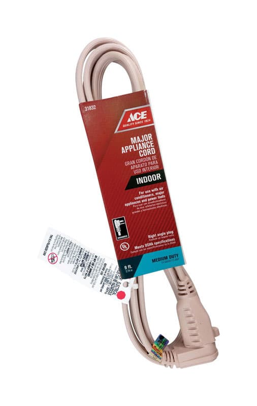 Ace 14/3 SPT-3 125 V 9 ft. L Appliance Cord