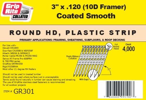 Grip-Rite Nail PS 3" Round Head GR301