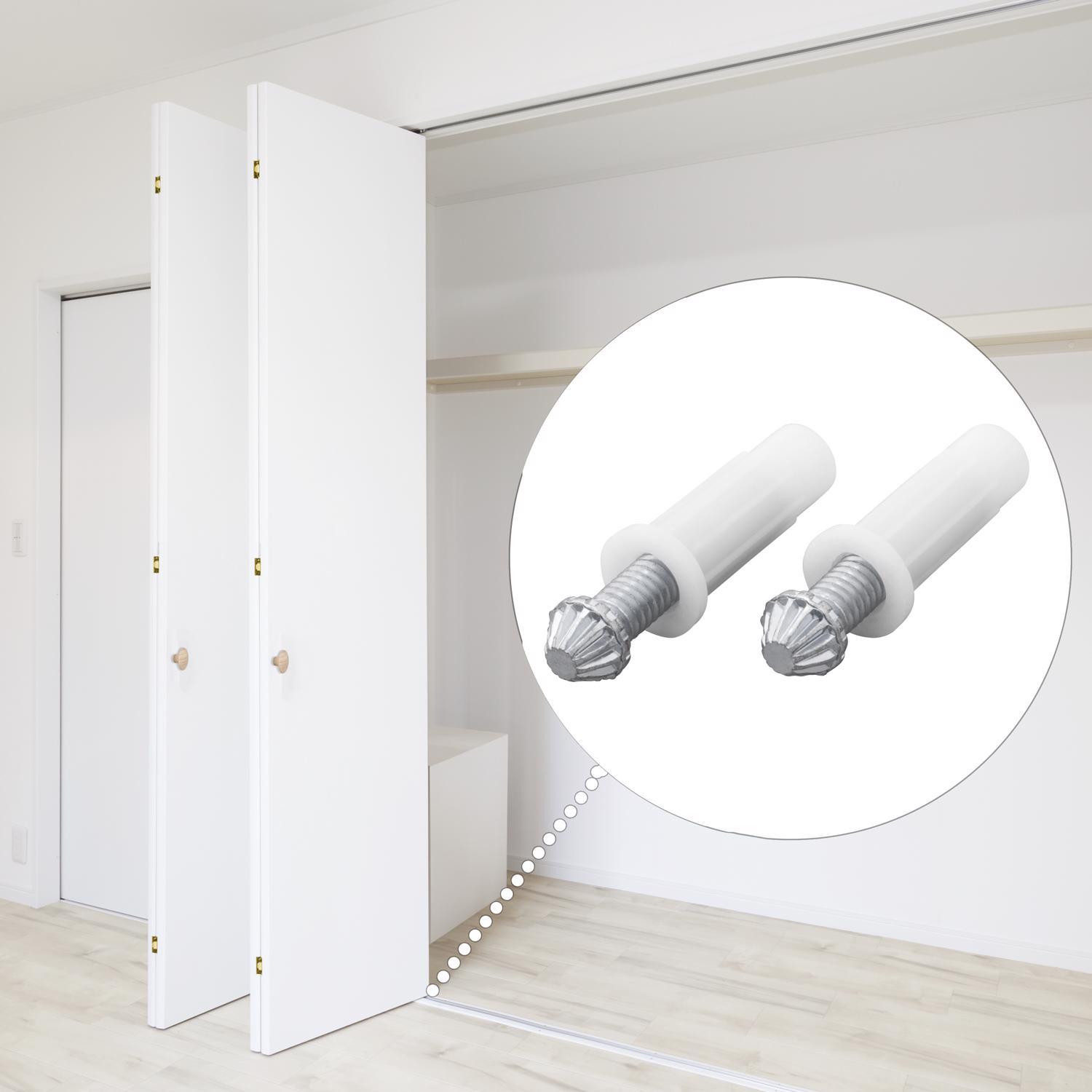 Ace 7/16 in. D Silver/White Plastic/Steel Bi-fold Door Pivot 2 pc