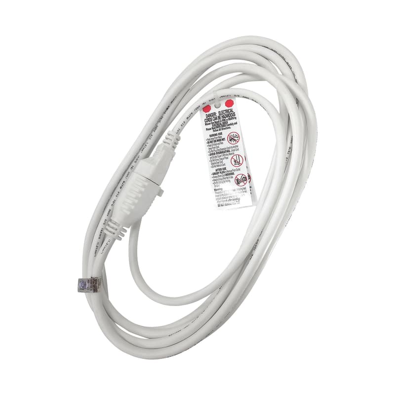 Ace Outdoor 15 ft. L White Extension Cord 16/3 SJTW
