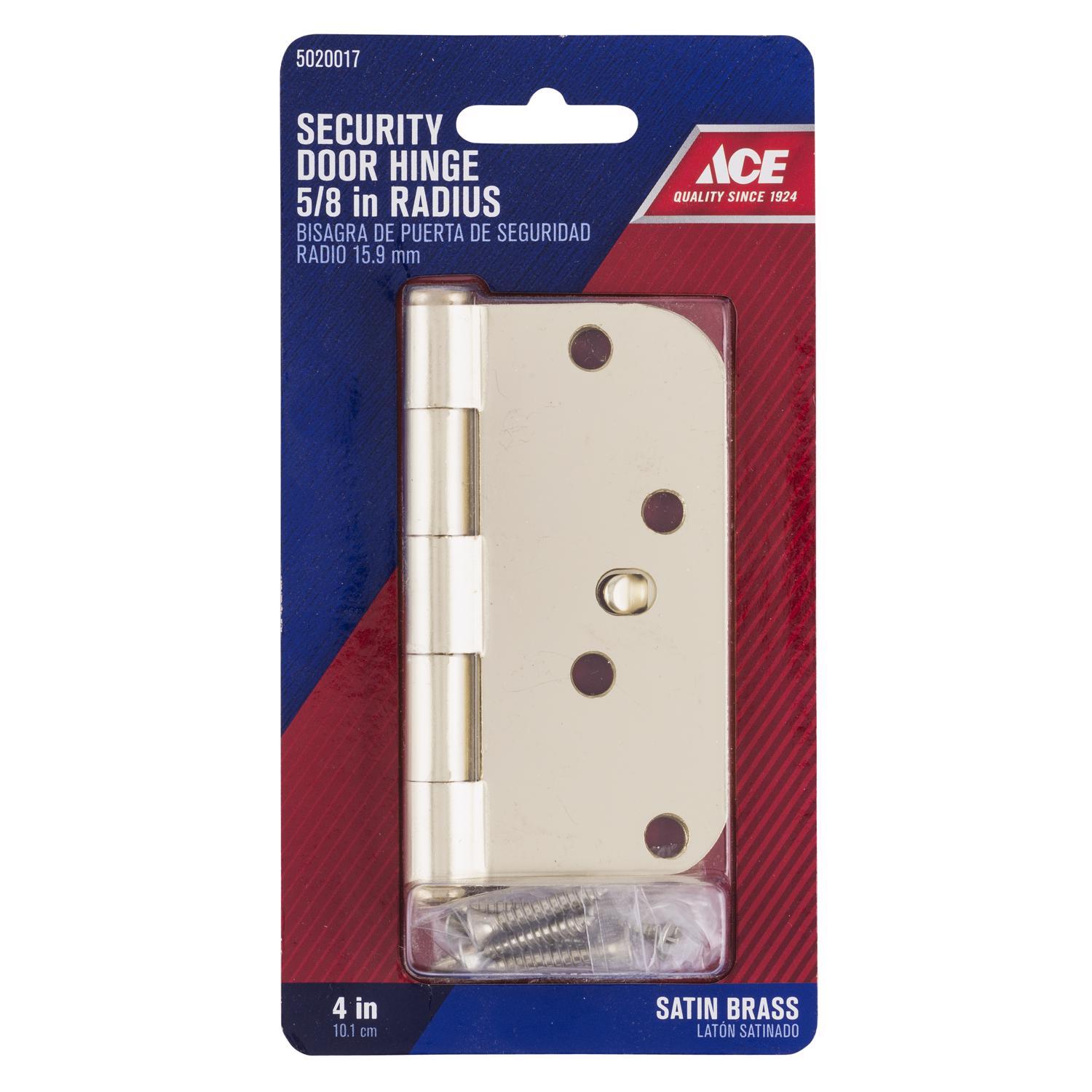 Ace 4 in. L Satin Brass Residential Door Hinge 1 pk