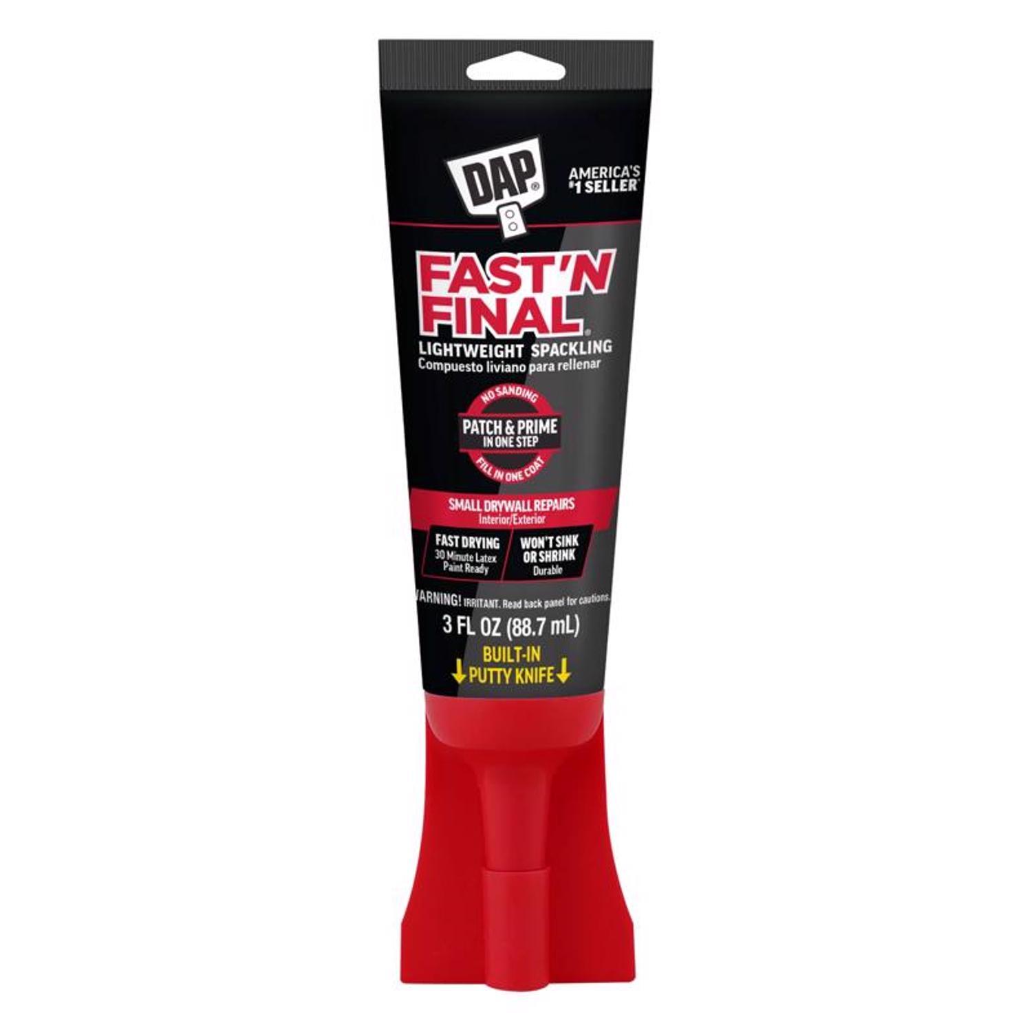 DAP Fast 'N Final Ready to Use Off-White Lightweight Spackling Compound 3 oz
